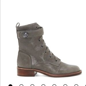 Vince Camuto gray leather boots